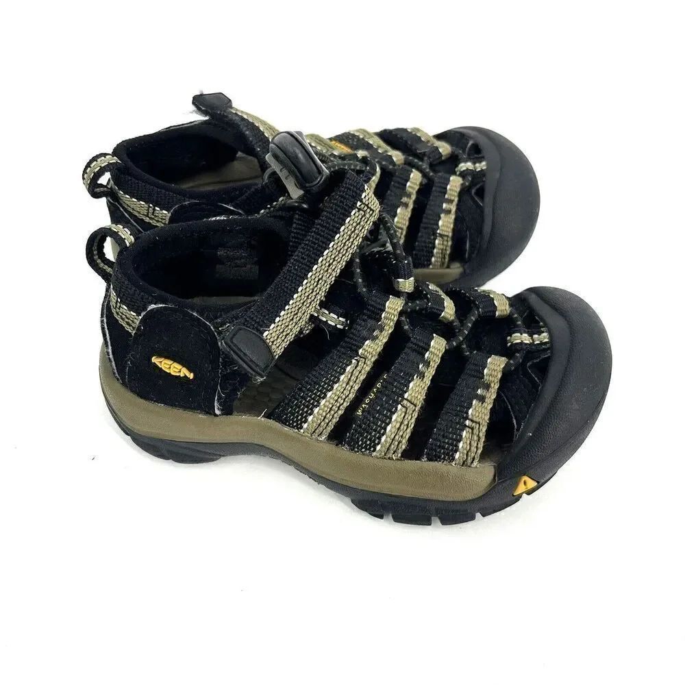 Keen Newport H2 Shoes Youth Kids Size 10 Green Black Outdoor Waterproof Boy Girl